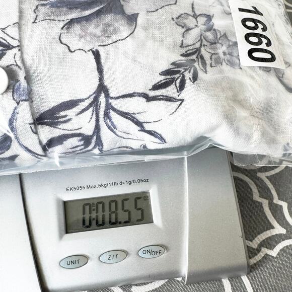 Cynthia Rowley Linen Button Down Top Women’s 3X Floral White Roll Sleeve Tunic - Picture 11 of 11